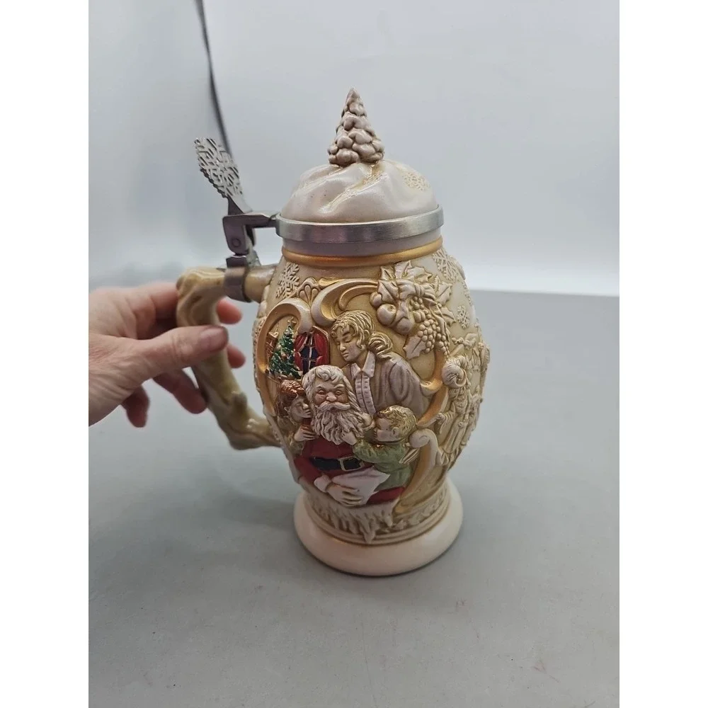 Christmas AVON‎ Beer Stein Father Christmas 1994-Mint No Box Hand Crafted #64817